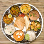 Group of Indian Food or North Indian Thali